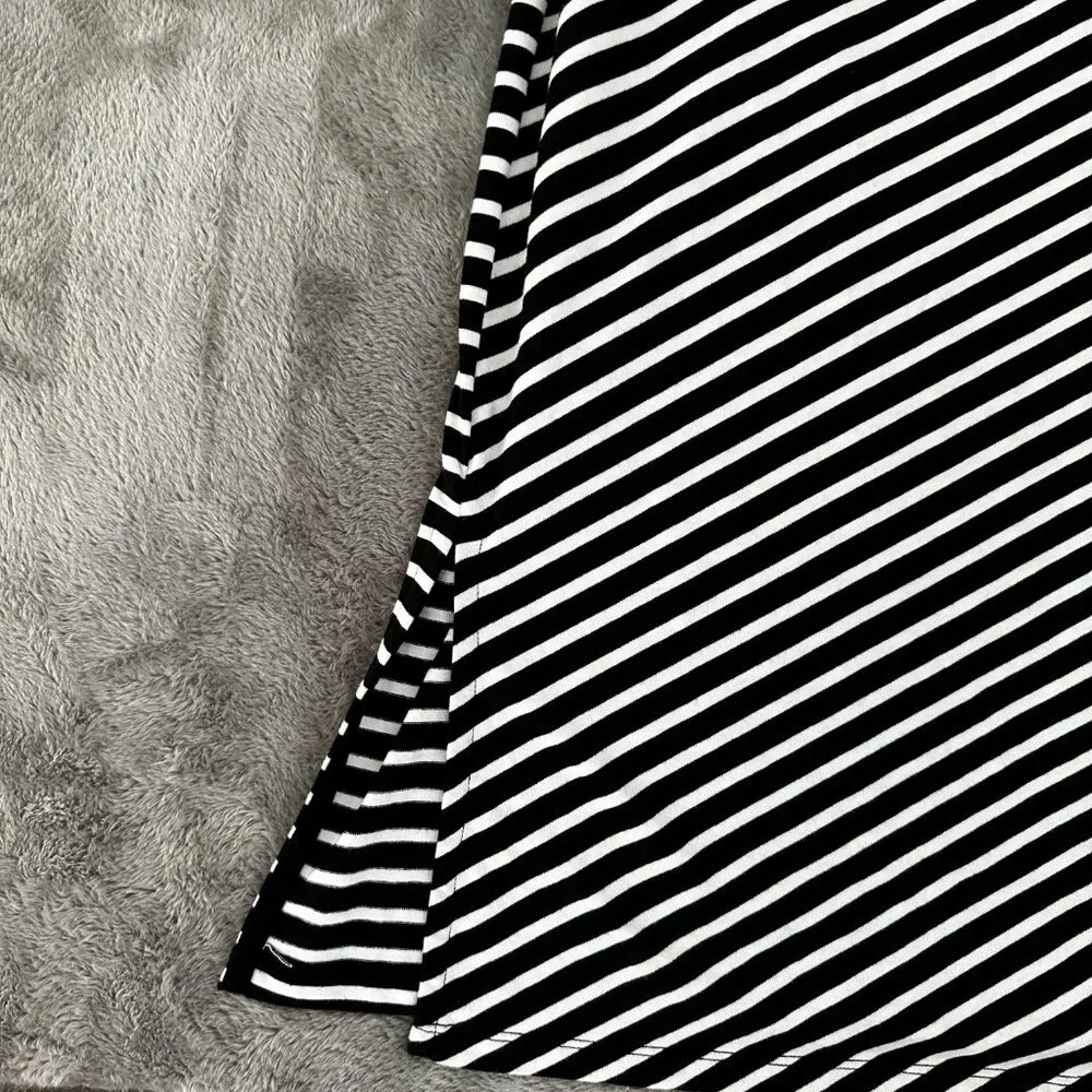 Universal Standard 2025 Crescent Breton Stripe Knot Midi Dress 22/24 Cotton - Picture 2 of 7